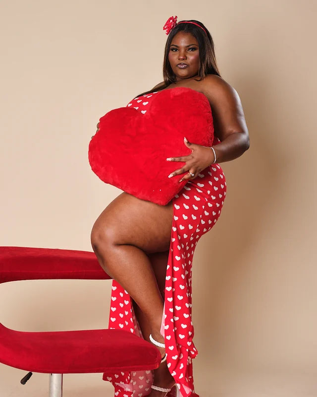 Editorial portrait in red